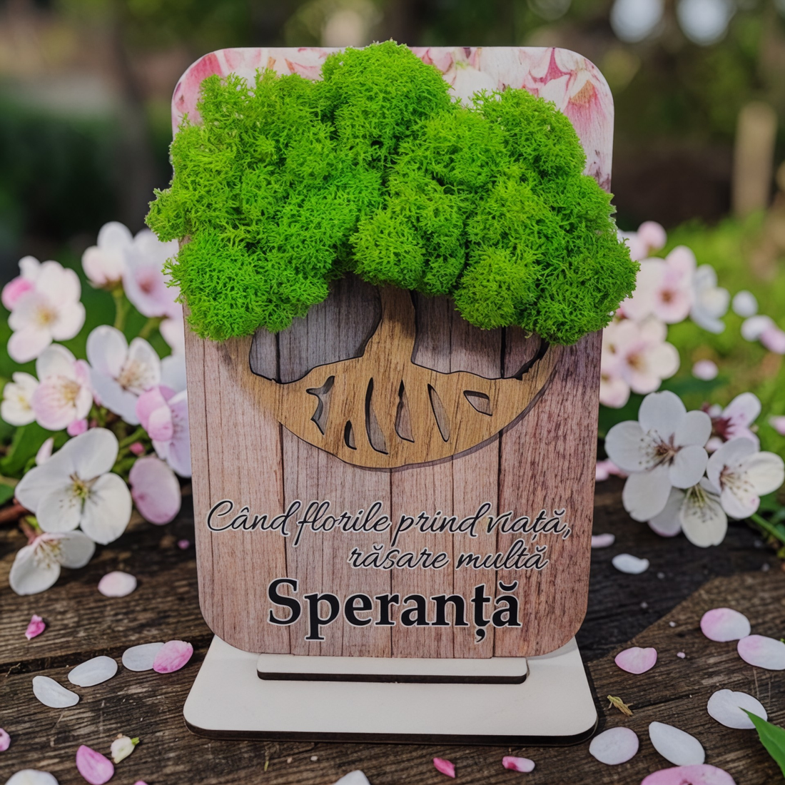 Ornament din licheni stabilizați pentru Ea - casă & stil de viață - decorațiuni de casă - decorațiuni de pereți - decorațiuni cu licheni - Artynos.ro