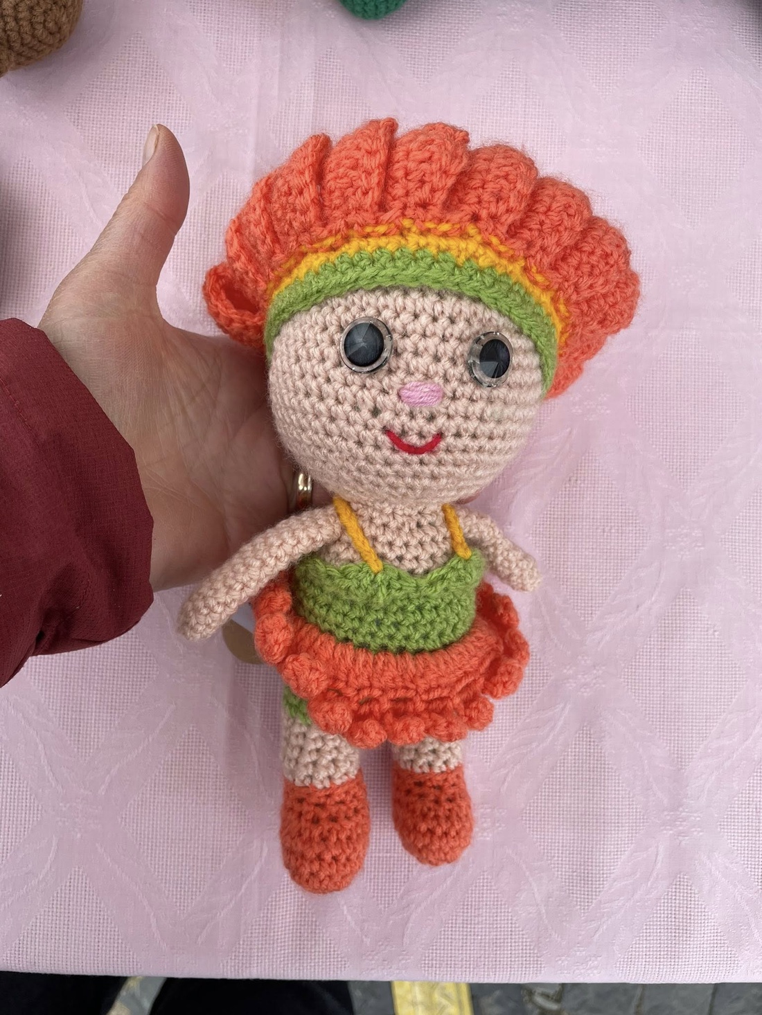 Amigurumipapusa floare - jucării și echipamente pentru copii - plușuri - păpușă croșetată, păpușă de pluș - Artynos.ro