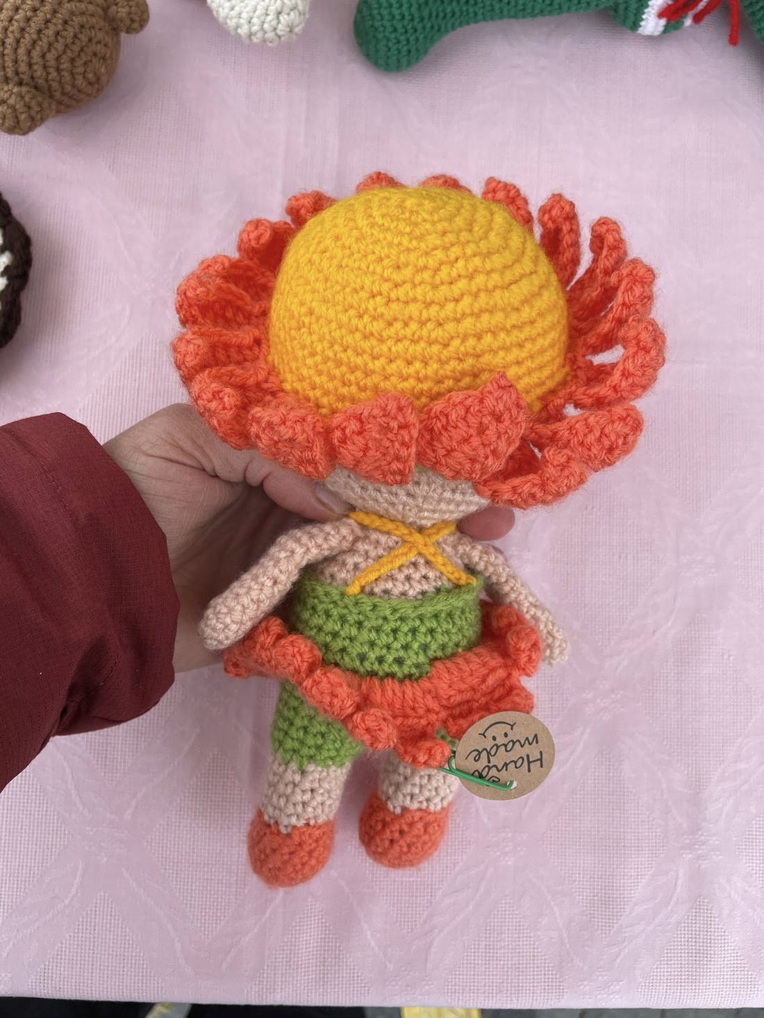 Amigurumipapusa floare - jucării și echipamente pentru copii - plușuri - păpușă croșetată, păpușă de pluș - Artynos.ro