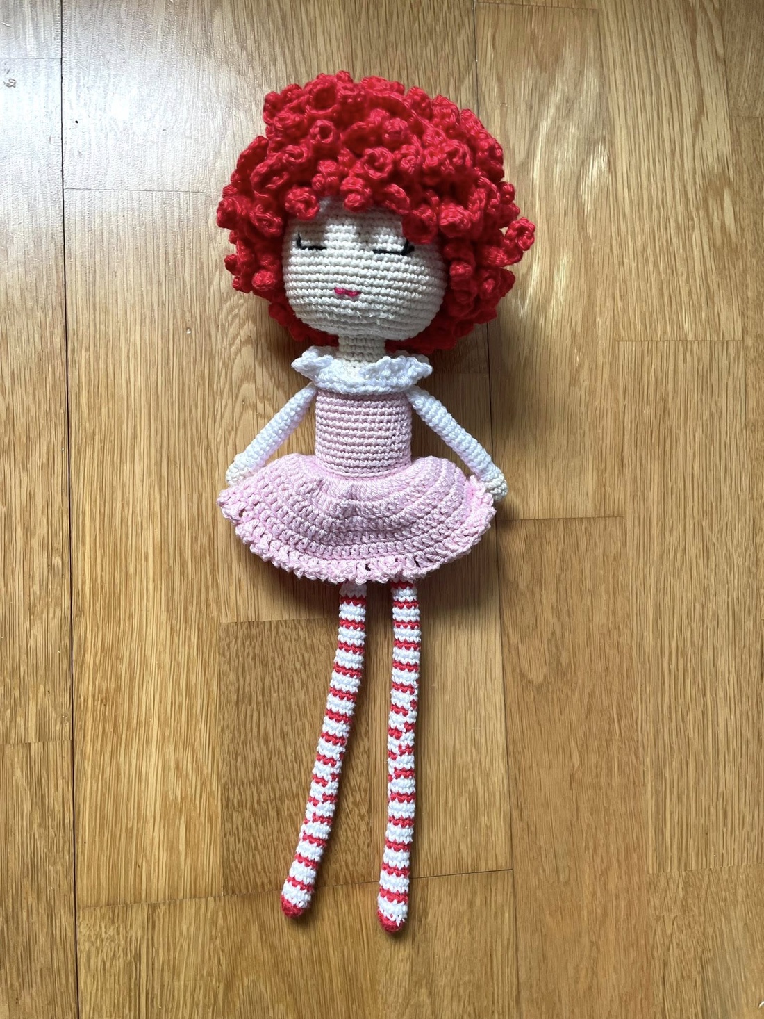 Amigurumibalerina roz, jucarie crosetata - jucării și echipamente pentru copii - plușuri - păpușă croșetată, păpușă de pluș - Artynos.ro