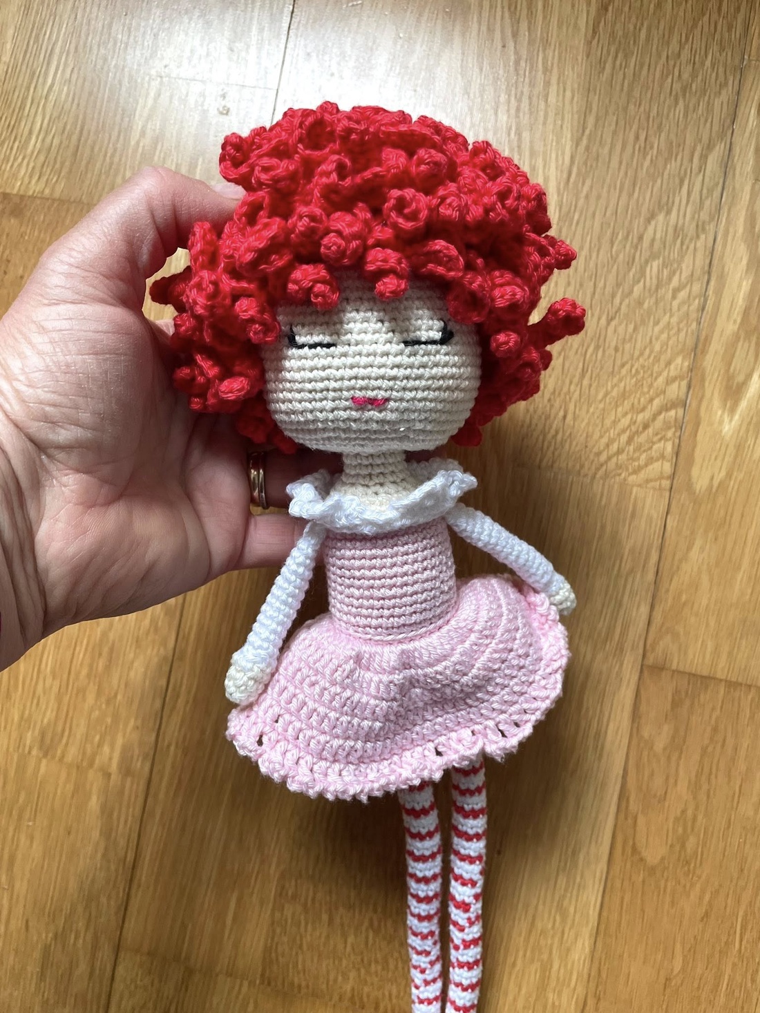 Amigurumibalerina roz, jucarie crosetata - jucării și echipamente pentru copii - plușuri - păpușă croșetată, păpușă de pluș - Artynos.ro