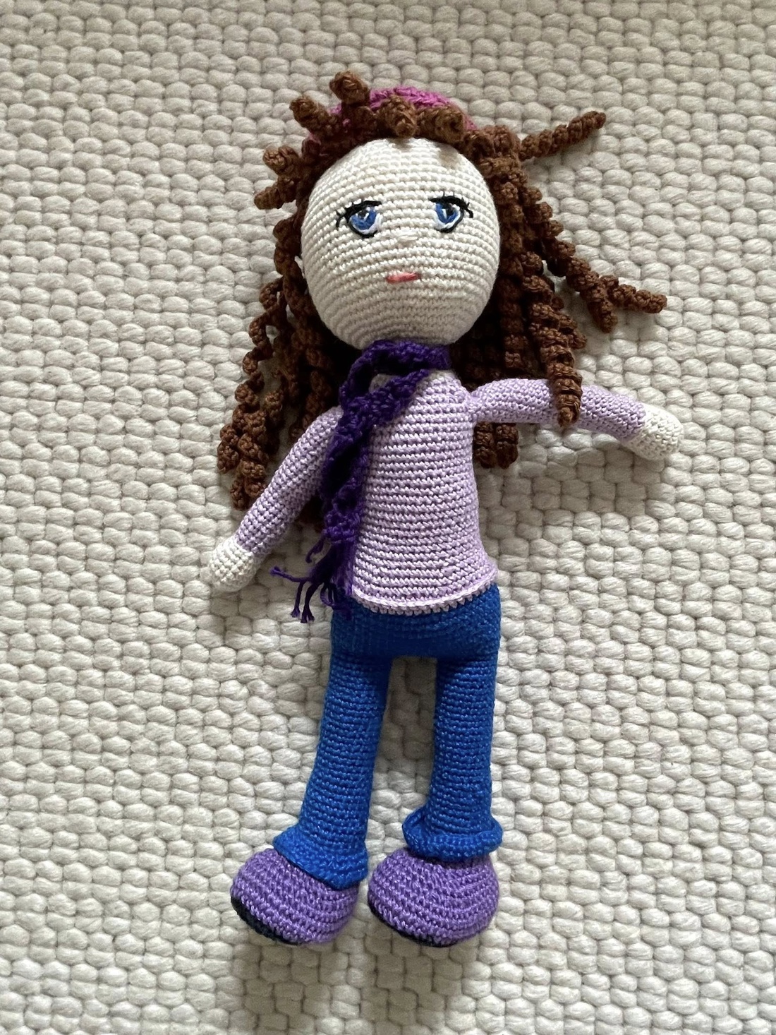 Amigurumi...fata cu basca roz, jucarie crosetata - jucării și echipamente pentru copii - plușuri - păpușă croșetată, păpușă de pluș - Artynos.ro