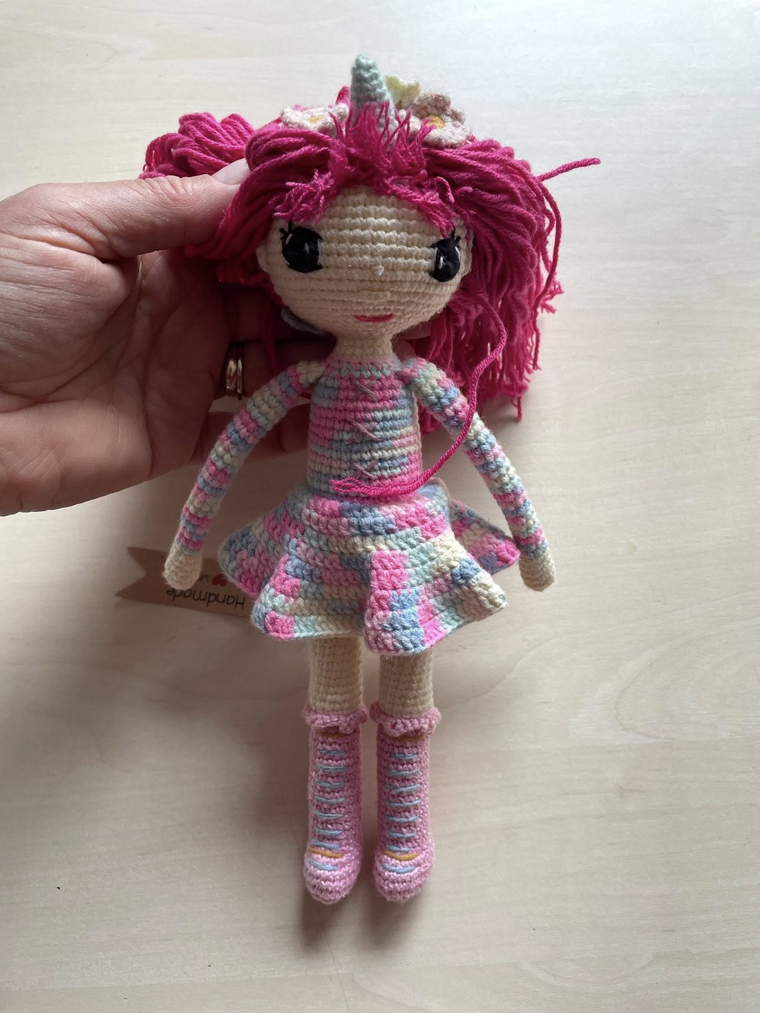 Amigurumi...printesa inorog, jucarie crosetata - jucării și echipamente pentru copii - plușuri - păpușă croșetată, păpușă de pluș - Artynos.ro