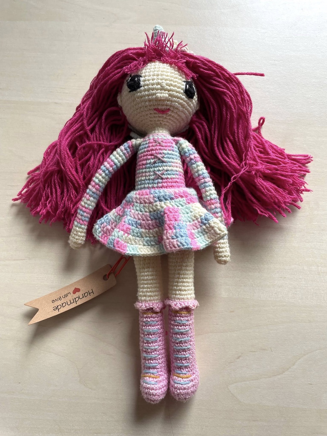 Amigurumi...printesa inorog, jucarie crosetata - jucării și echipamente pentru copii - plușuri - păpușă croșetată, păpușă de pluș - Artynos.ro