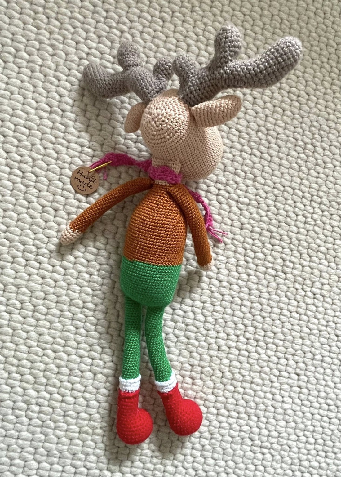 Amigurumirenul Rudolf, jucarie crosetata - jucării și echipamente pentru copii - plușuri - figurine de pluș - Artynos.ro