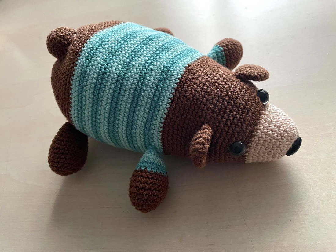 Amigurumi...ursul Ben, jucarie crosetata - jucării și echipamente pentru copii - plușuri - figurine de pluș - Artynos.ro