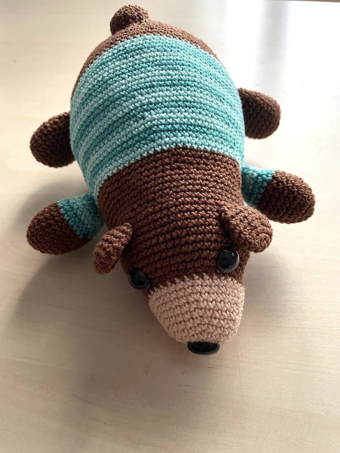 Amigurumi...ursul Ben, jucarie crosetata - jucării și echipamente pentru copii - plușuri - figurine de pluș - Artynos.ro