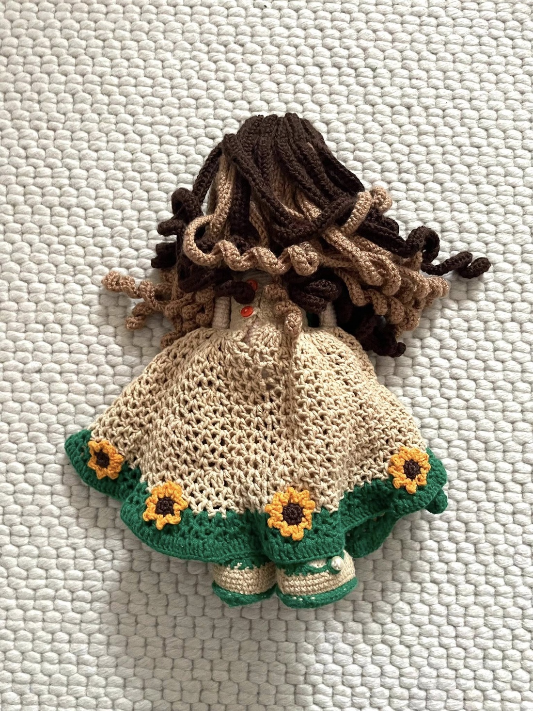 Amigurumi...fata cu floarea soarelui, jucarie crosetata - jucării și echipamente pentru copii - plușuri - păpușă croșetată, păpușă de pluș - Artynos.ro