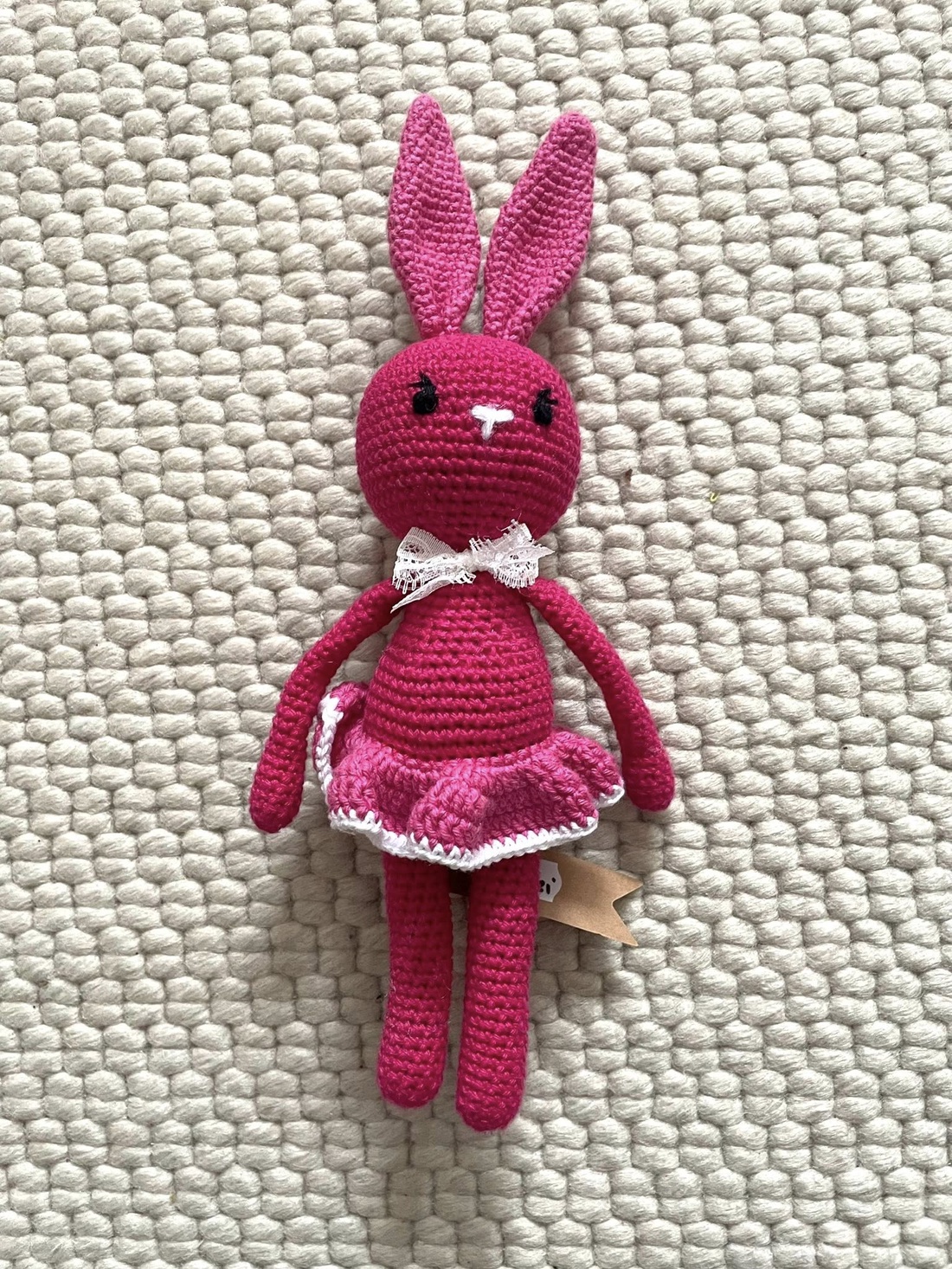 Amigurumi...iepuras rozaliu, jucarie crosetata - jucării și echipamente pentru copii - plușuri - iepure de pluș - Artynos.ro