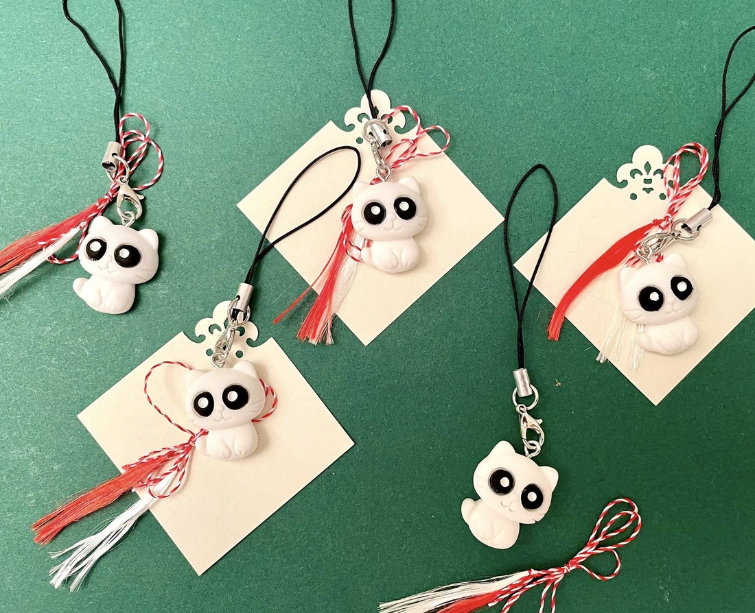 Martisor breloc pisica  - bijuterii - mărțișor - Artynos.ro