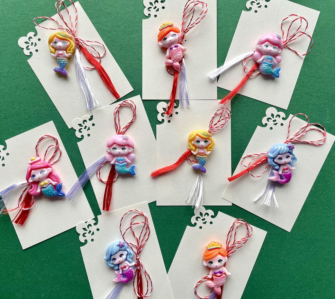 Martisor brosa din rasina, mica sirena - bijuterii - mărțișor - Artynos.ro