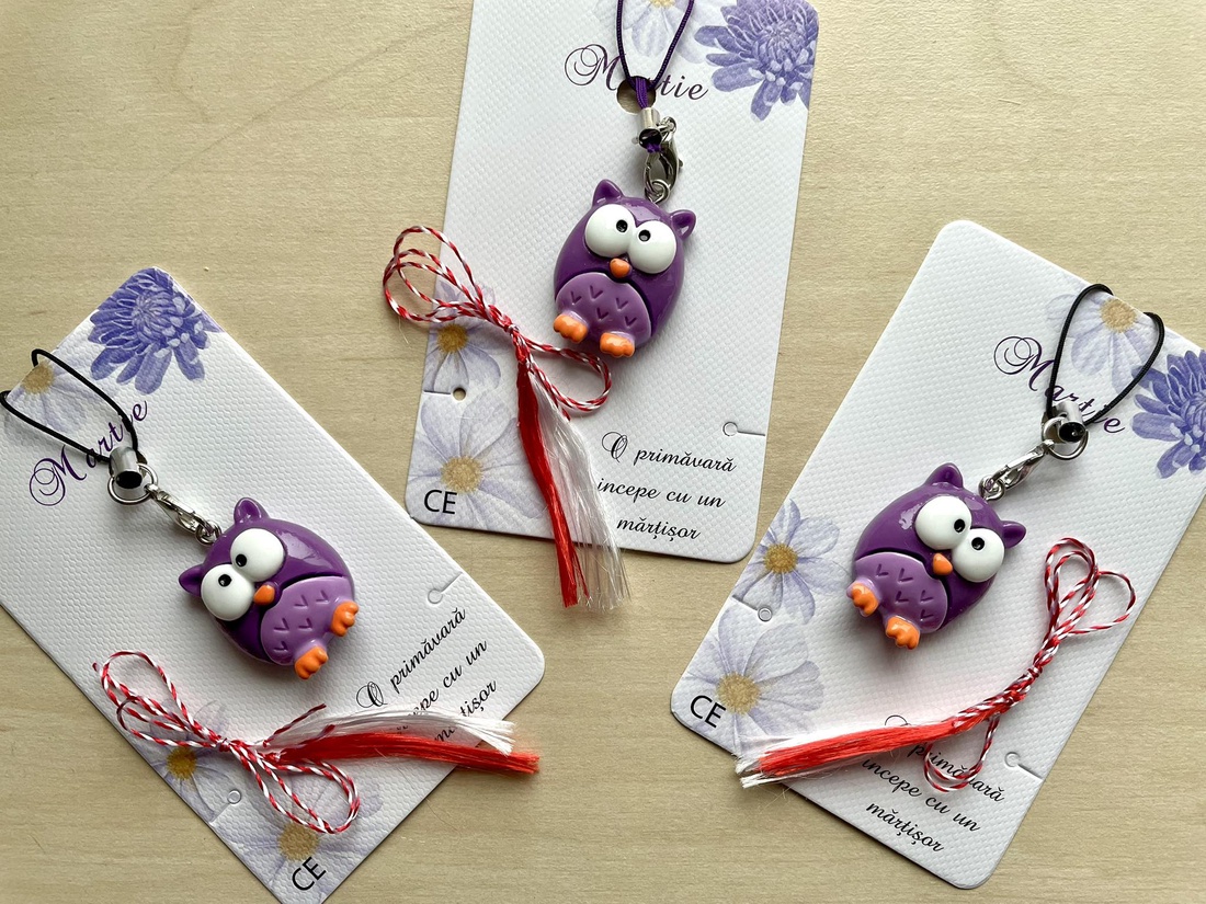 Martisor, breloc bufnita - bijuterii - mărțișor - Artynos.ro