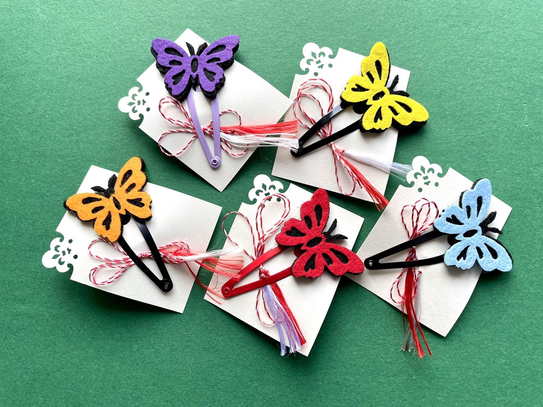 Martisor clama fluture din fetru - bijuterii - mărțișor - Artynos.ro