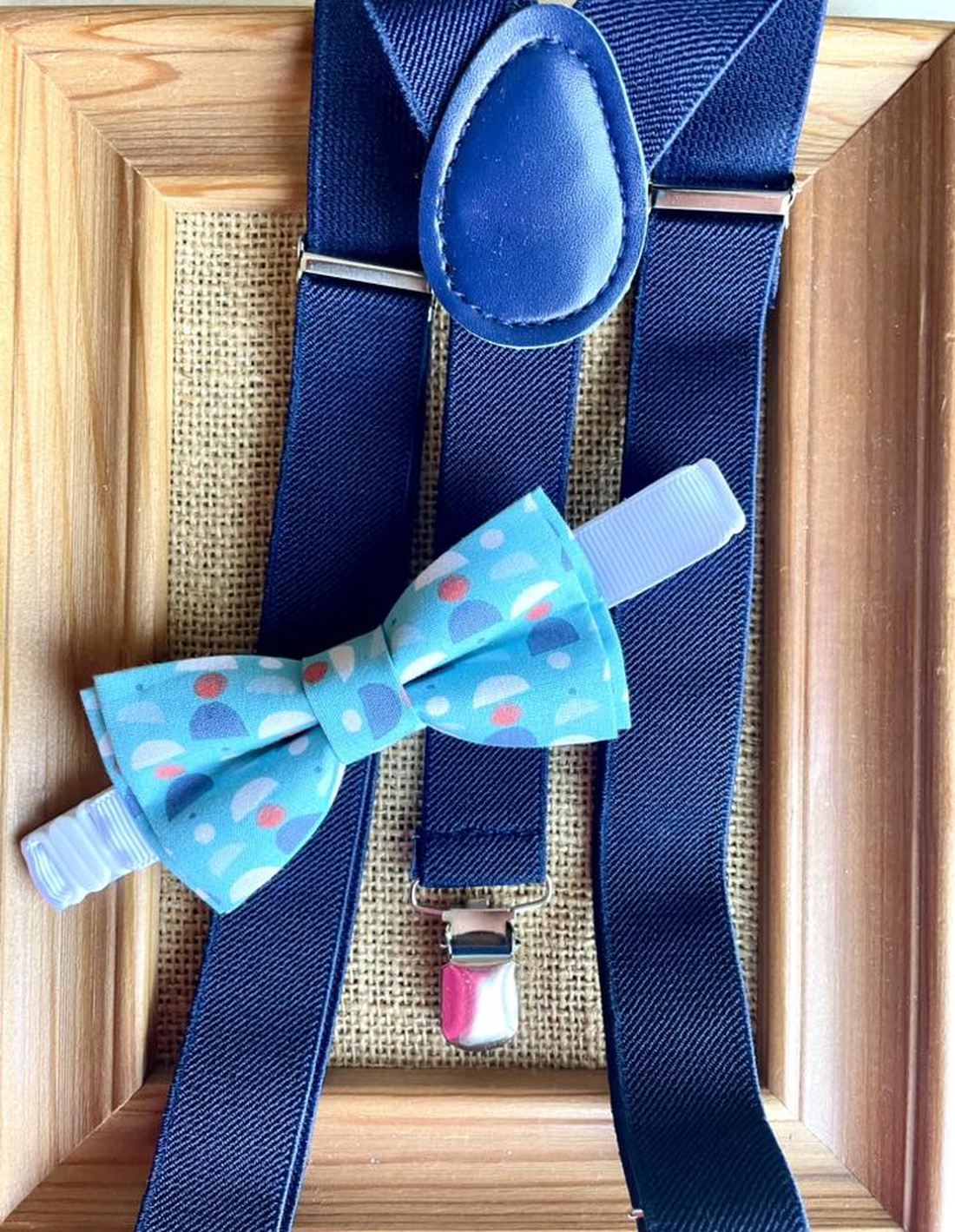 Set pentru copii, papion si bretele albastre - îmbrăcăminte și modă - haine bărbați - cravată, papion - Artynos.ro