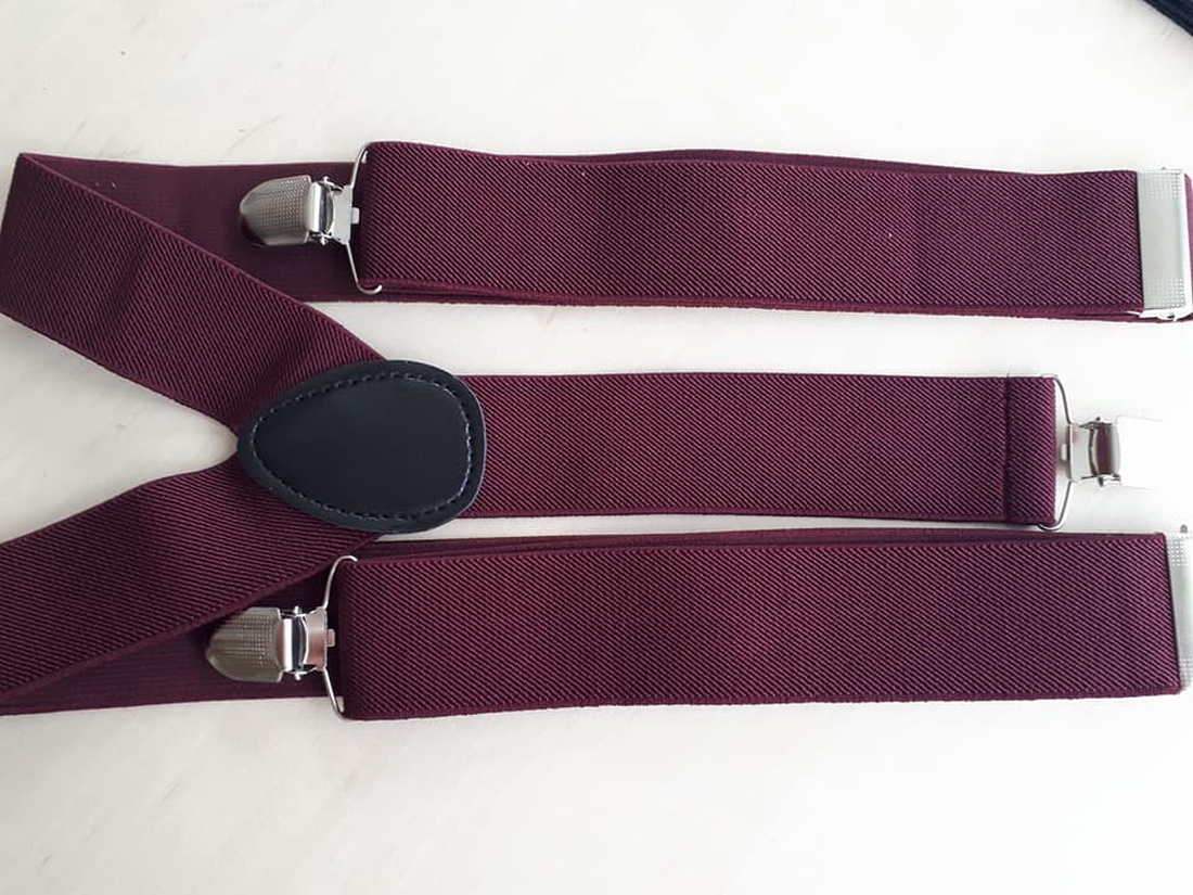 Bretele pentru copii, visiniu, bordeaux - îmbrăcăminte și modă - haine bărbați - cravată, papion - Artynos.ro