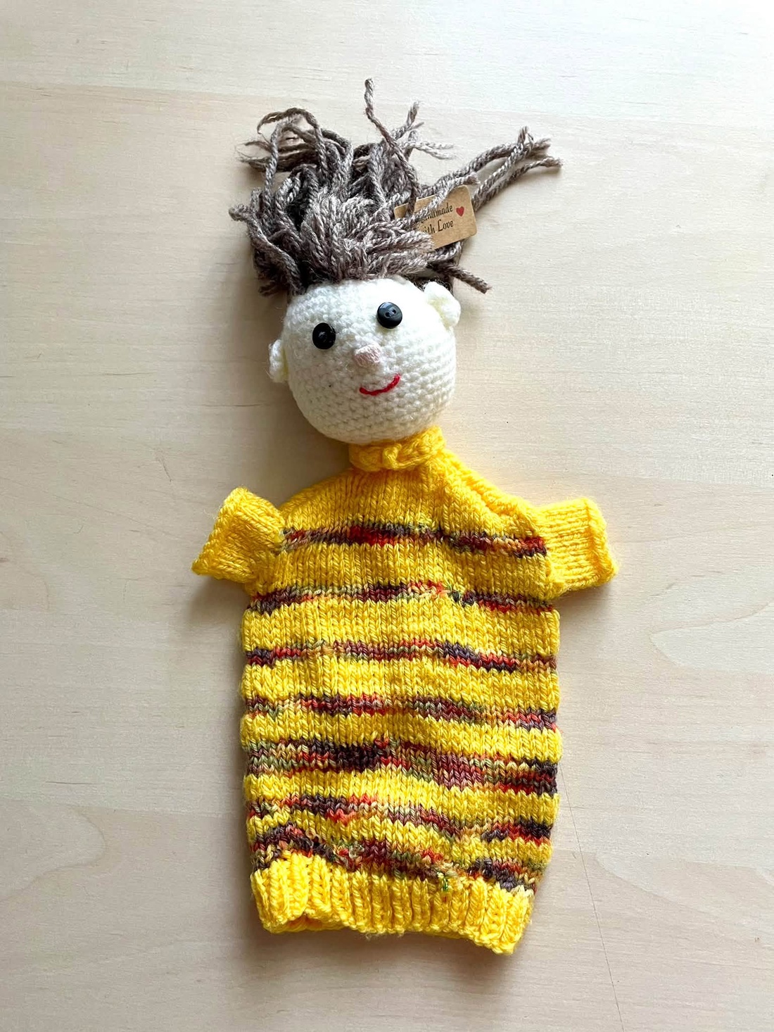 Amigurumi, baiat, marioneta - jucării și echipamente pentru copii - plușuri - păpușă croșetată, păpușă de pluș - Artynos.ro
