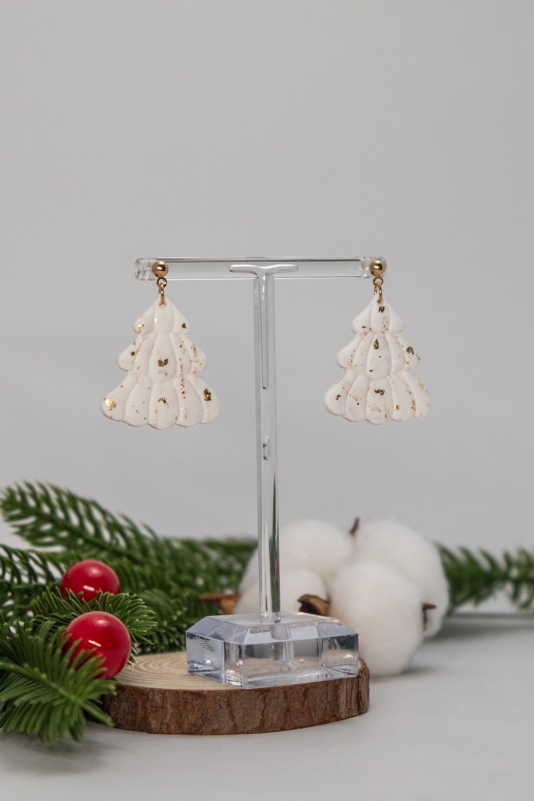 Cercei pom de Craciun I - bijuterii - cercei - cercei lungi - Artynos.ro