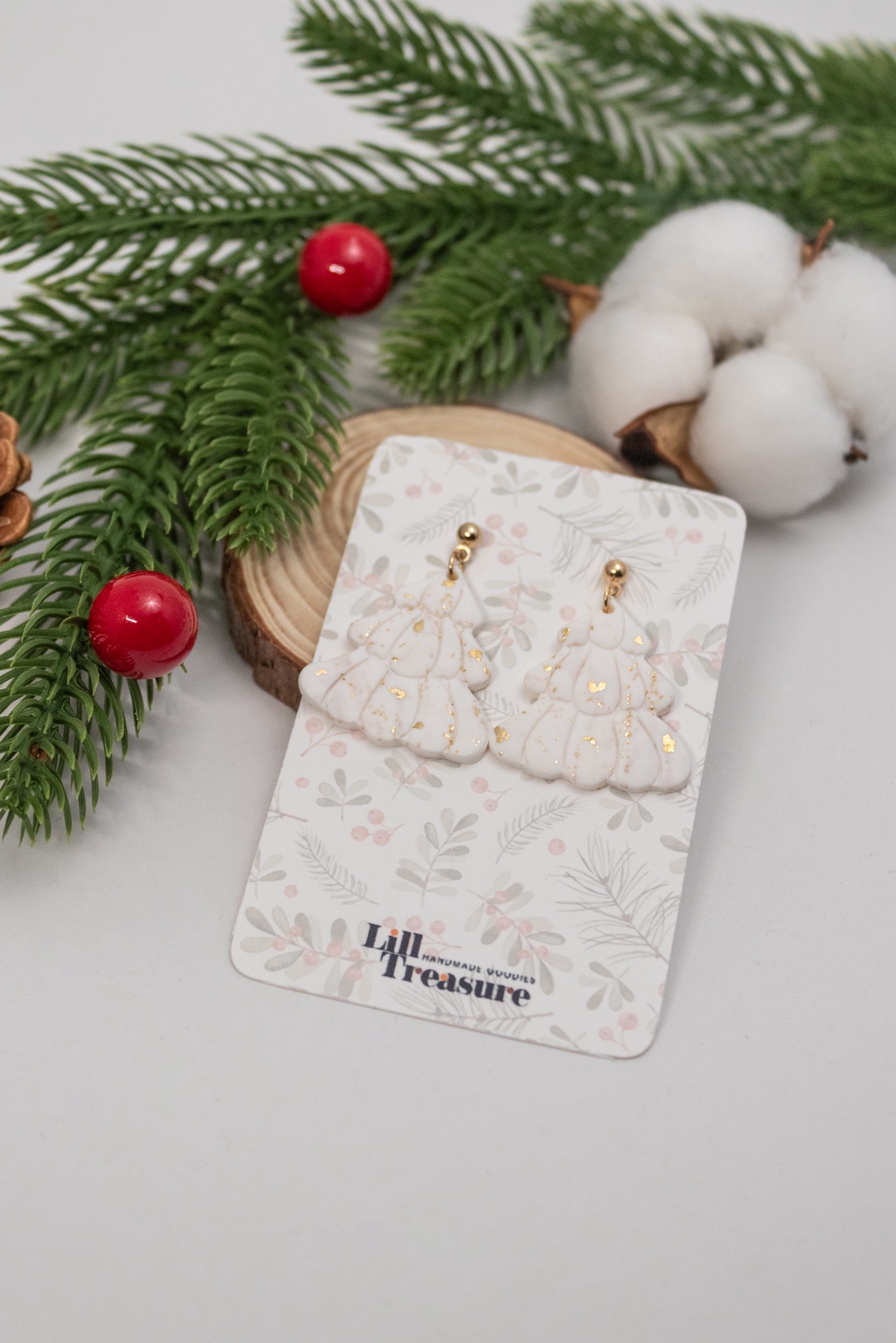 Cercei pom de Craciun I - bijuterii - cercei - cercei lungi - Artynos.ro