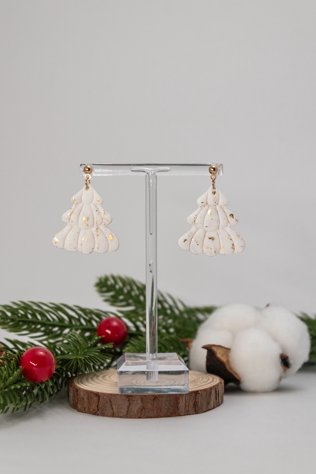 Cercei pom de Craciun I - bijuterii - cercei - cercei lungi - Artynos.ro