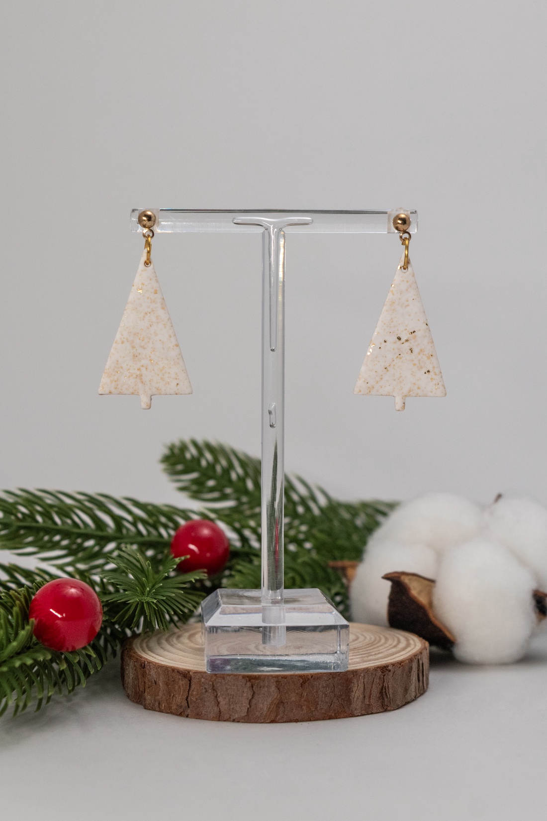 Cercei pom de Craciun III - bijuterii - cercei - cercei lungi - Artynos.ro