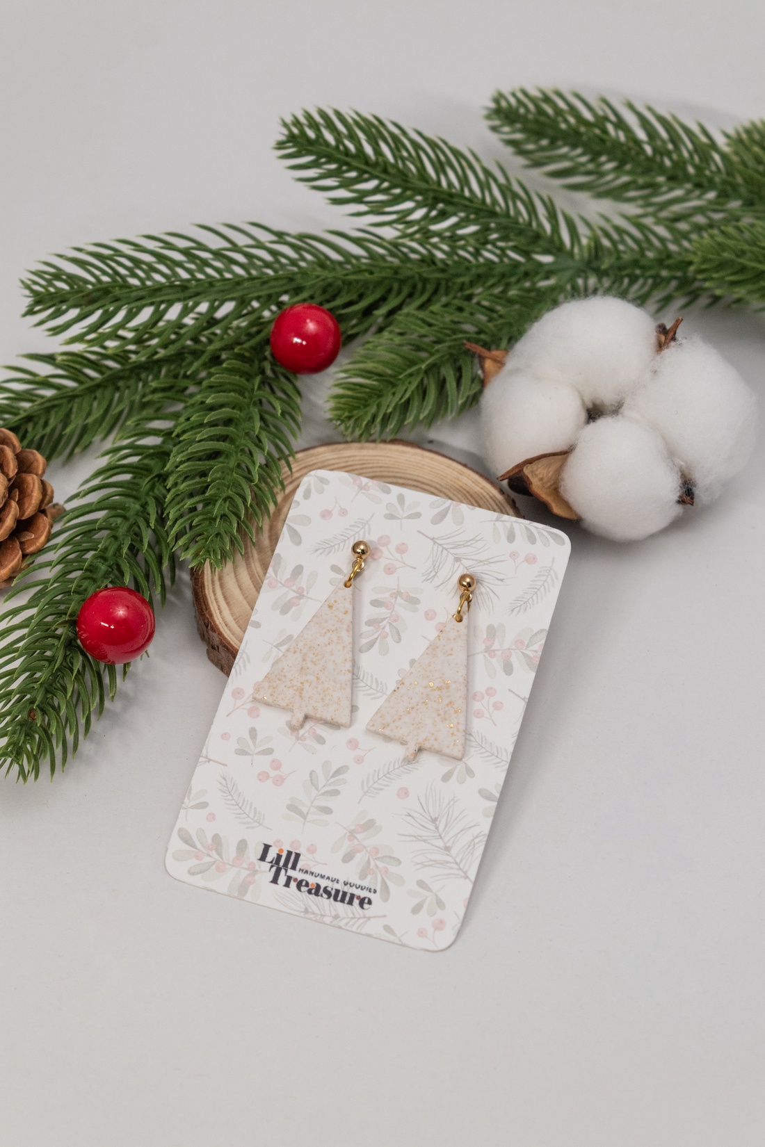 Cercei pom de Craciun III - bijuterii - cercei - cercei lungi - Artynos.ro