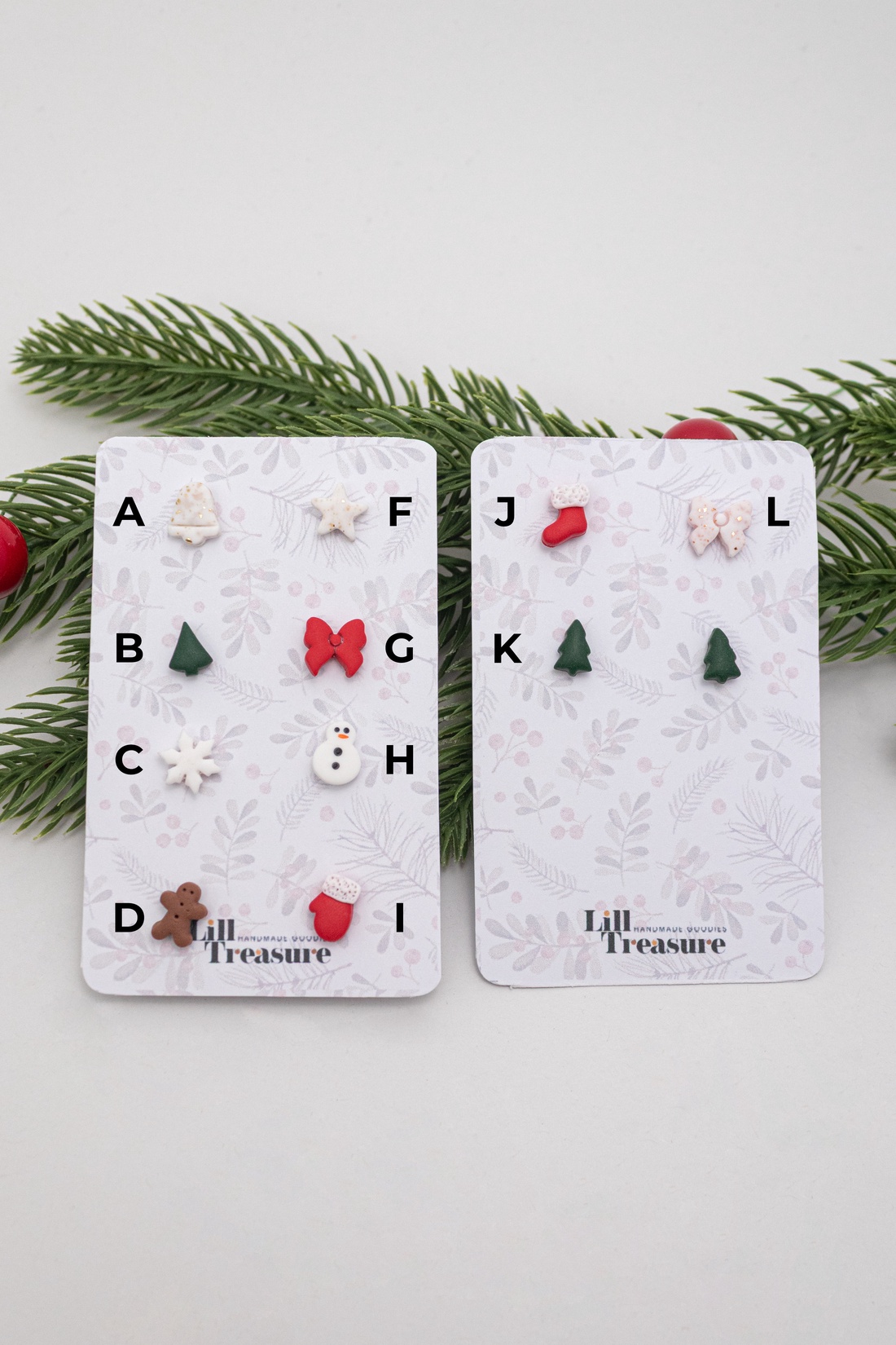 Set de Cercei Mini de Craciun - Pachet personalizat - bijuterii - cercei - cercei cu figurine - Artynos.ro