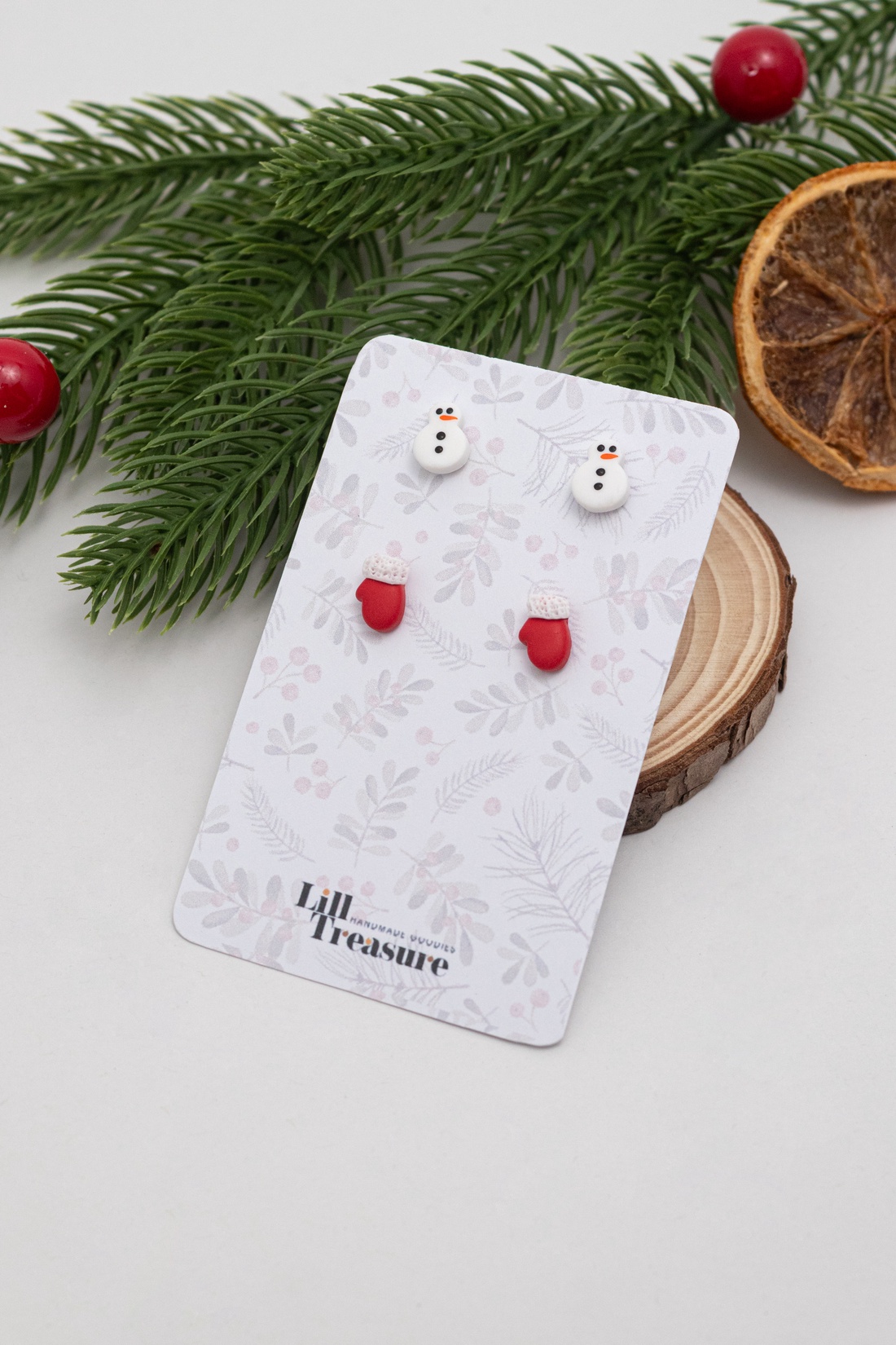 Set de Cercei Mini de Craciun - Pachet personalizat - bijuterii - cercei - cercei cu figurine - Artynos.ro