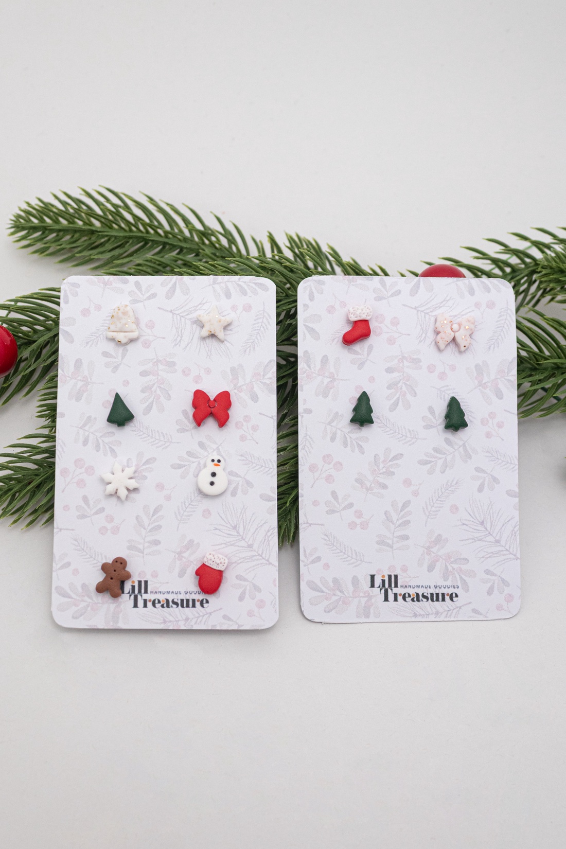 Set de Cercei Mini de Craciun - Pachet personalizat - bijuterii - cercei - cercei cu figurine - Artynos.ro