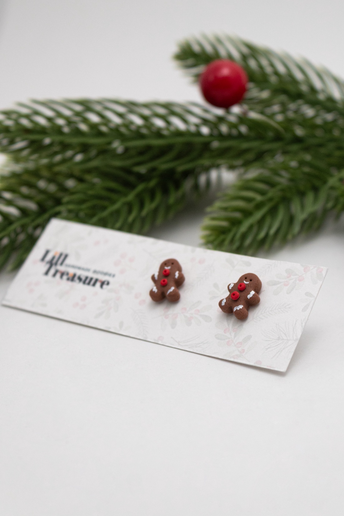 Cercei cu omulet de turta dulce - Gingerbread man - bijuterii - cercei - cercei cu figurine - Artynos.ro