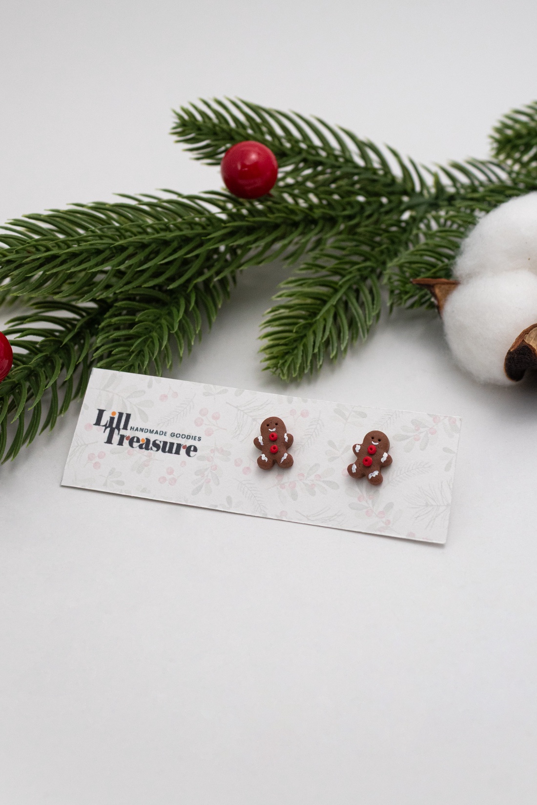 Cercei cu omulet de turta dulce - Gingerbread man - bijuterii - cercei - cercei cu figurine - Artynos.ro