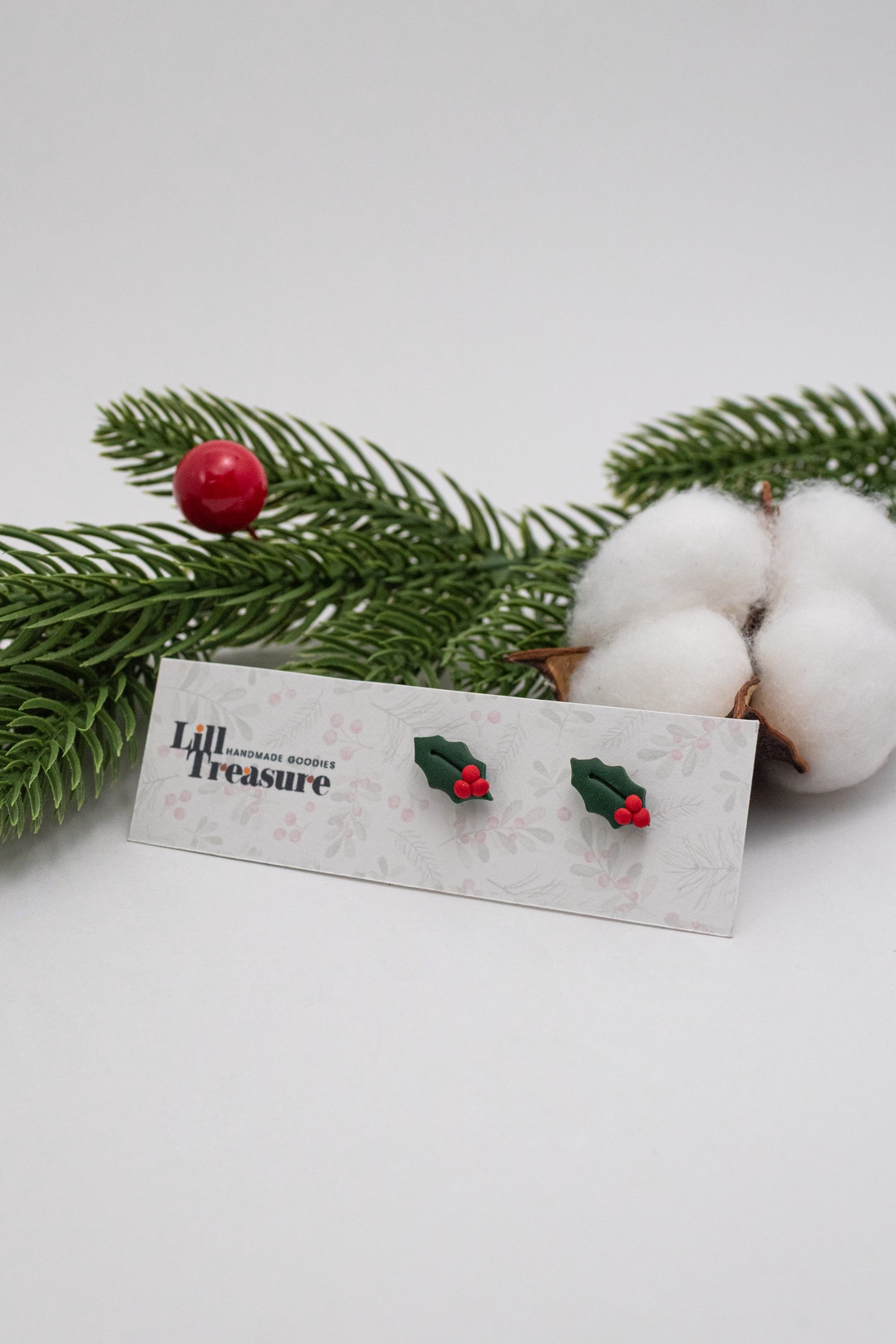 Cercei frunza de ienupar - Holly - bijuterii - cercei - cercei cu figurine - Artynos.ro