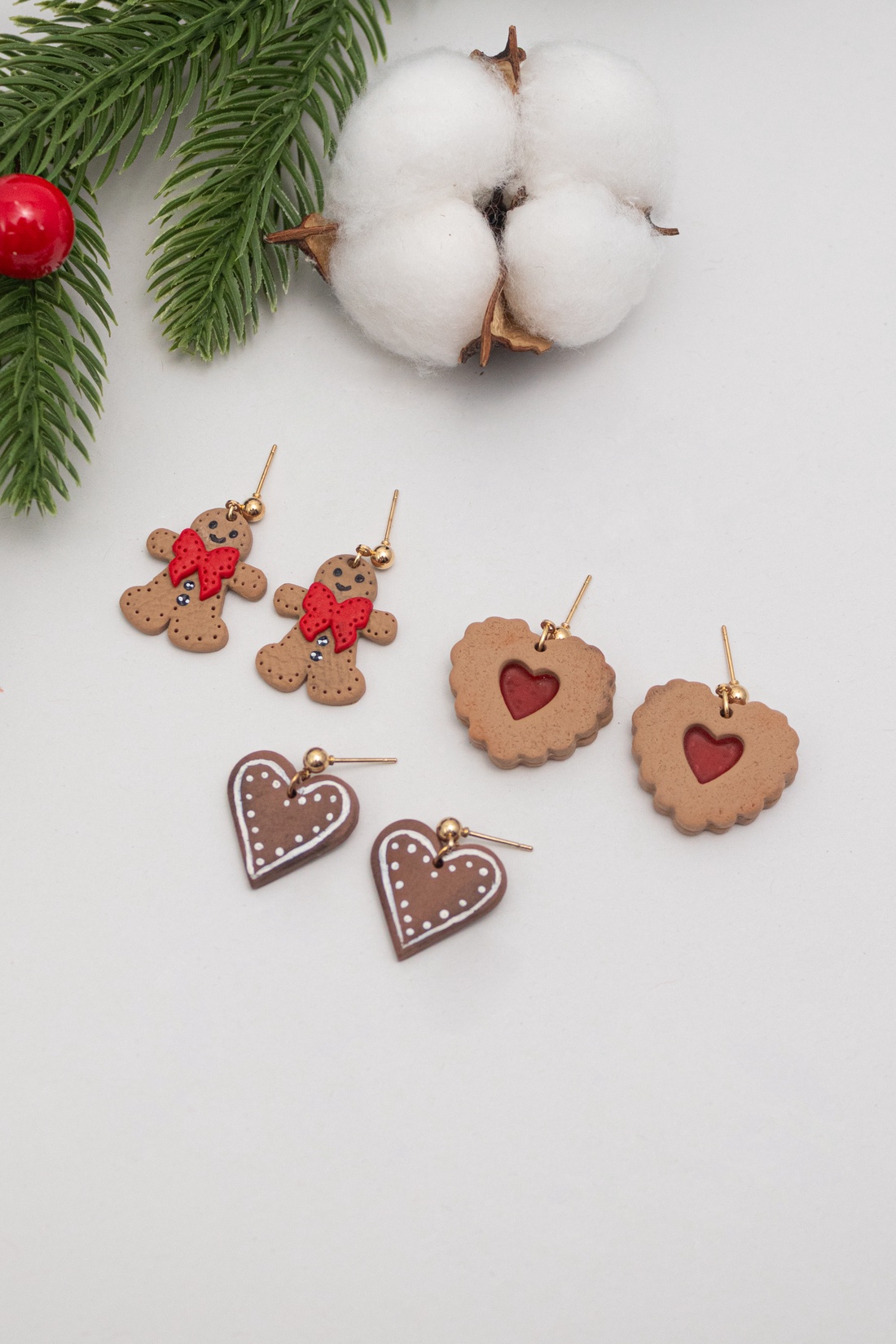 Cercei dulciuri de Craciun - bijuterii - cercei - cercei lungi - Artynos.ro