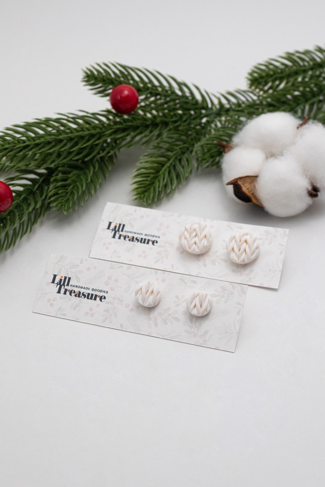 Cercei de Craciun in stil tricotat - Knitted - bijuterii - cercei - cercei cu figurine - Artynos.ro