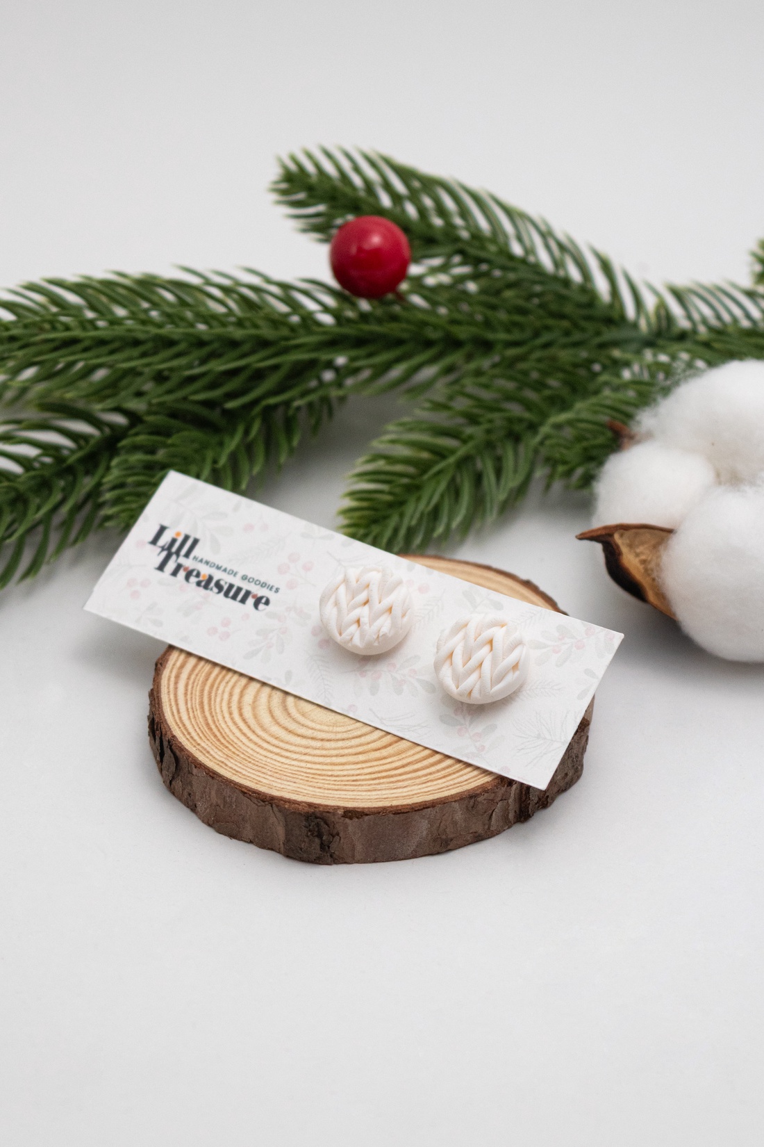 Cercei de Craciun in stil tricotat - Knitted - bijuterii - cercei - cercei cu figurine - Artynos.ro