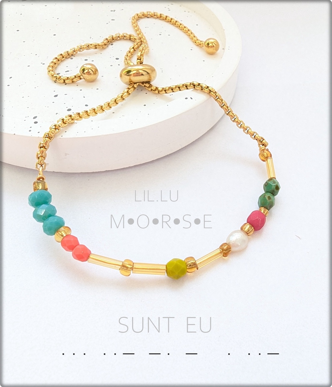 Brățară cod Morse SUNT EU Bijuterie personalizată cu mesaj secret - bijuterii - brățări - brățări cu nume - Artynos.ro Brățară cod Morse SUNT EU Bijuterie personalizată cu mesaj secret - bijuterii - brățări - brățări cu nume - Artynos.ro