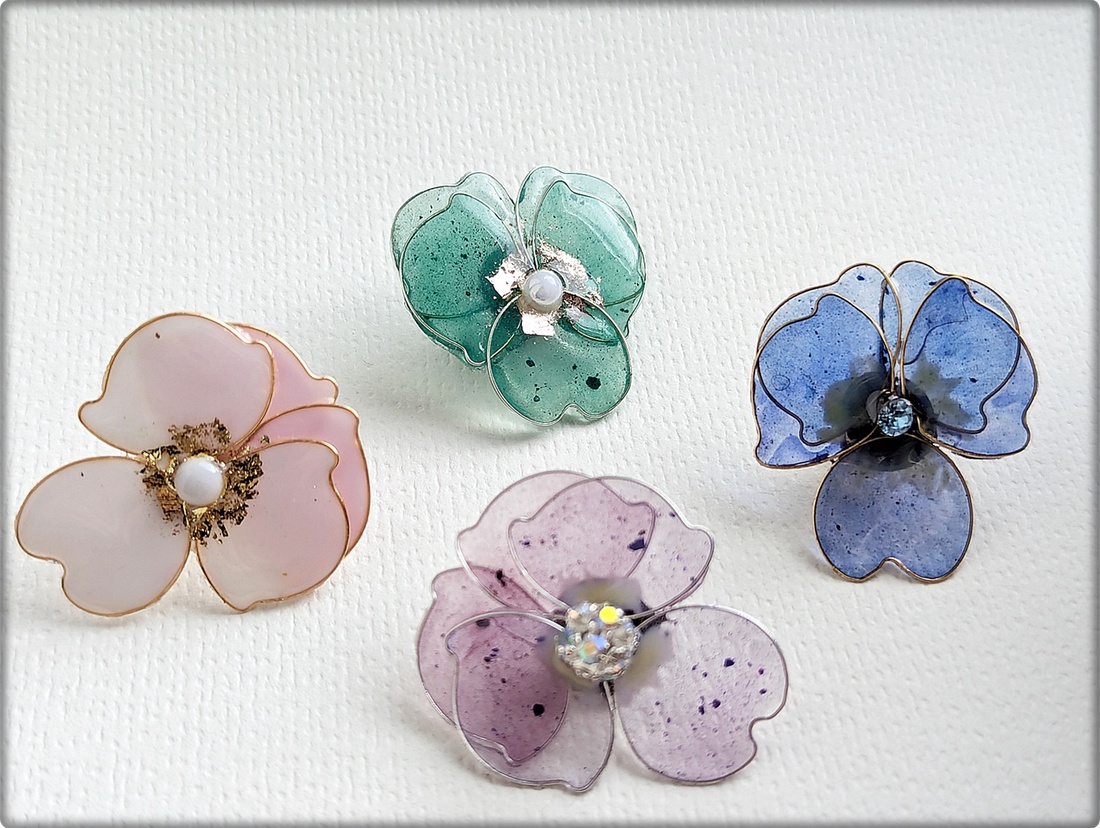 Brose panselute - bijuterii - broșe - Artynos.ro