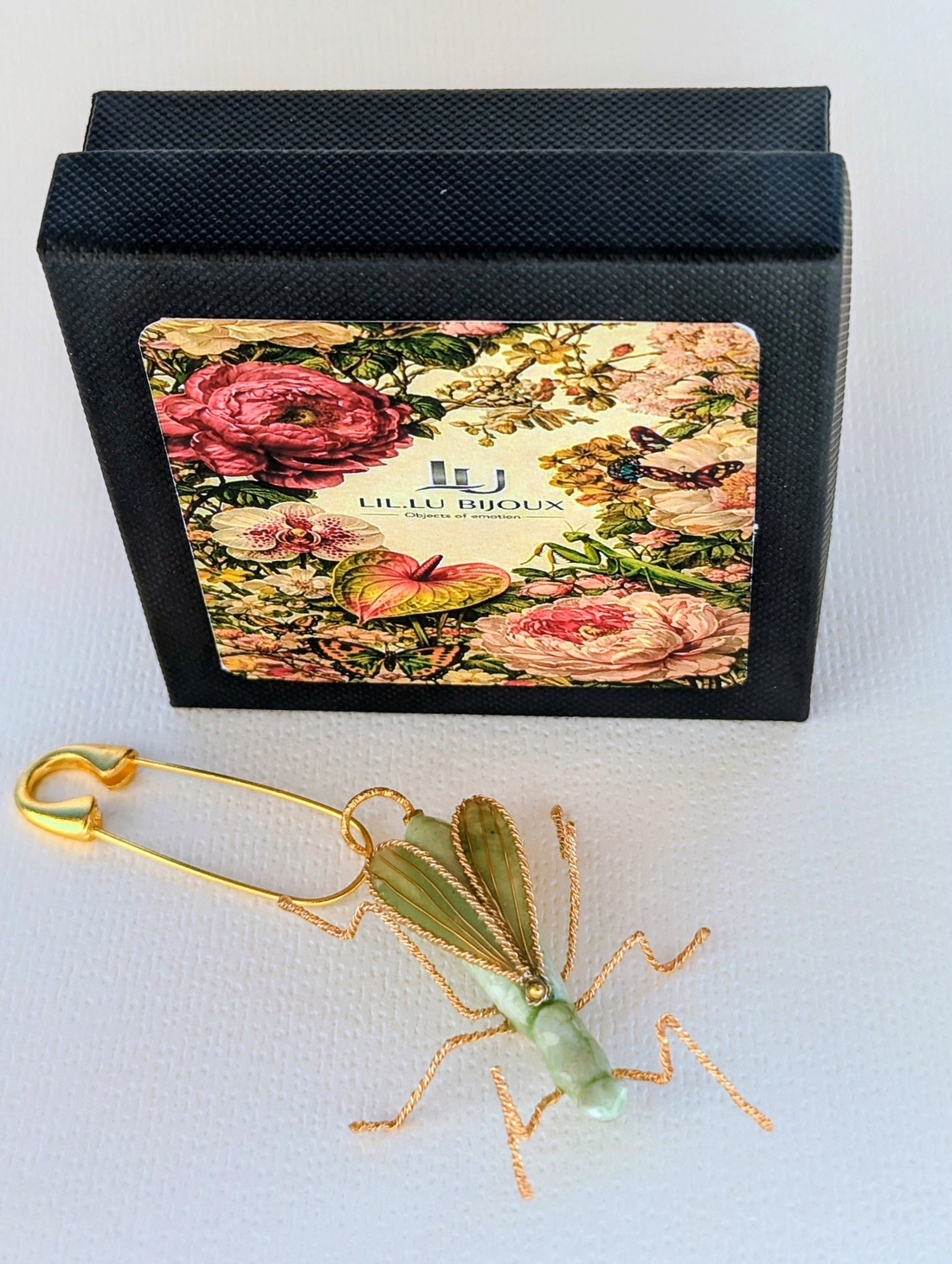 Broșa Mantis cu elemente detașabile  - accessorii și unelte - broșă, cerc, încuietoare - Artynos.ro