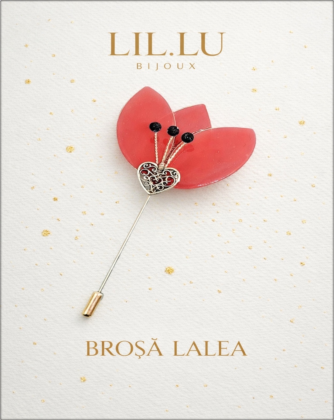 Brosa lalea - bijuterii - broșe - Artynos.ro