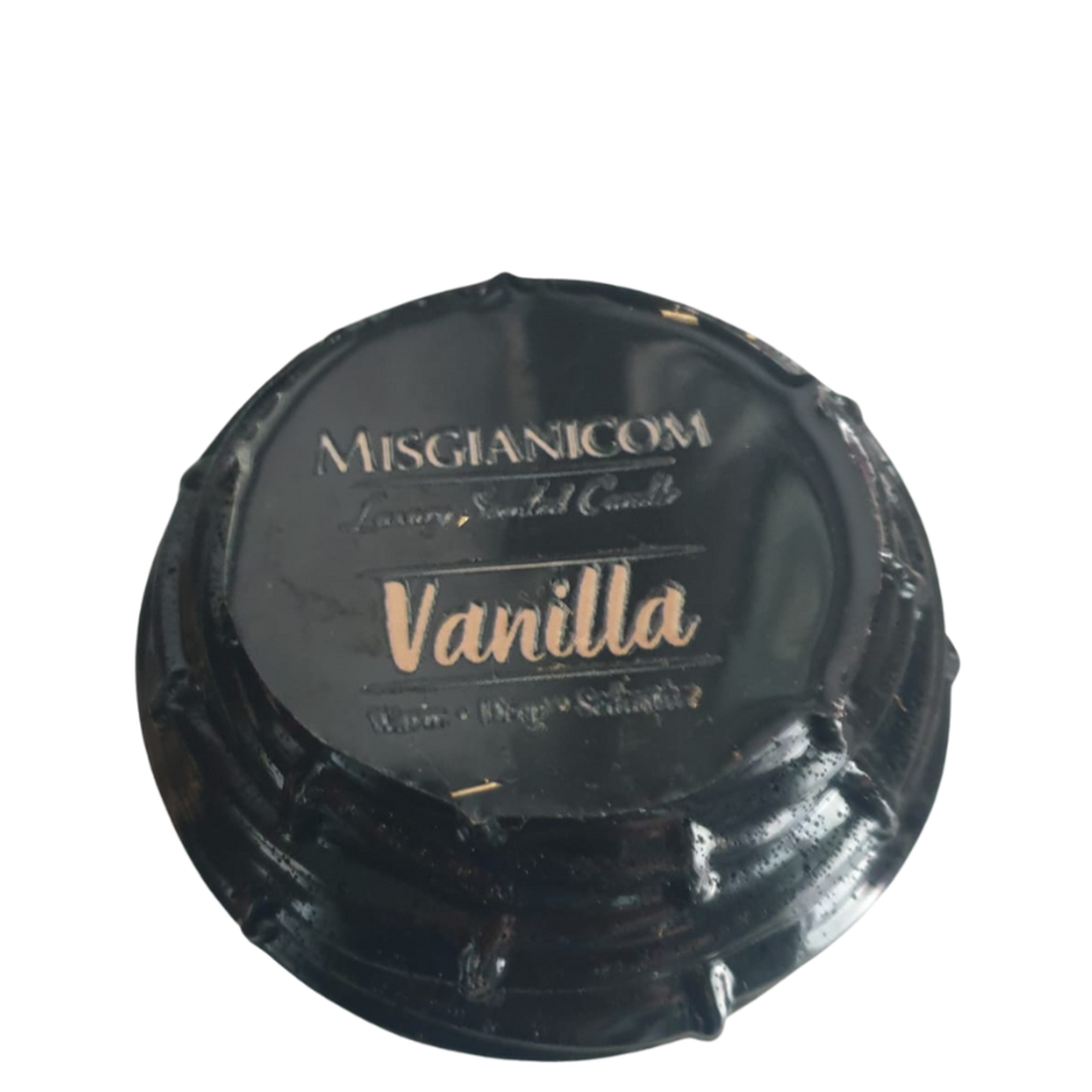 Lumânare parfumată handmade Vanilla, recipient decorativ negru, fitil din lemn, cadou personalizat 8 Martie - casă & stil de viață - lumânări, parfumuri, arome - ceară parfumată - Artynos.ro