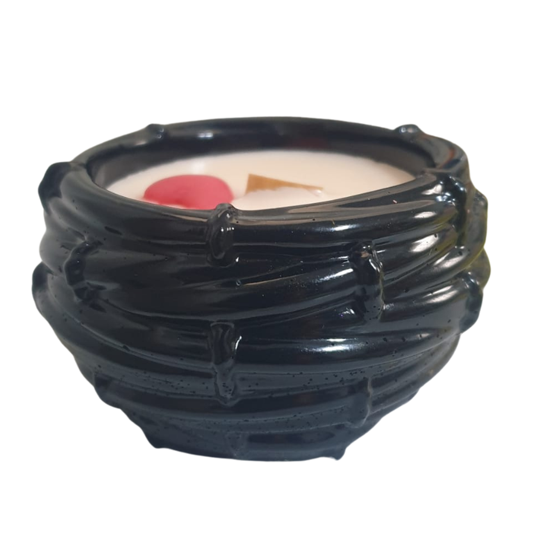 Lumânare parfumată handmade Vanilla, recipient decorativ negru, fitil din lemn, cadou personalizat 8 Martie - casă & stil de viață - lumânări, parfumuri, arome - ceară parfumată - Artynos.ro