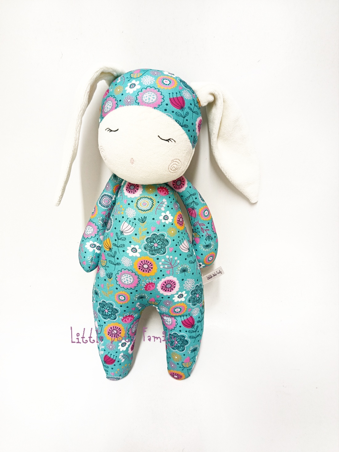 Iepuraș somnorica din textil Little Dots Family - jucării și echipamente pentru copii - jucării de pluș - iepure de pluș - Artynos.ro