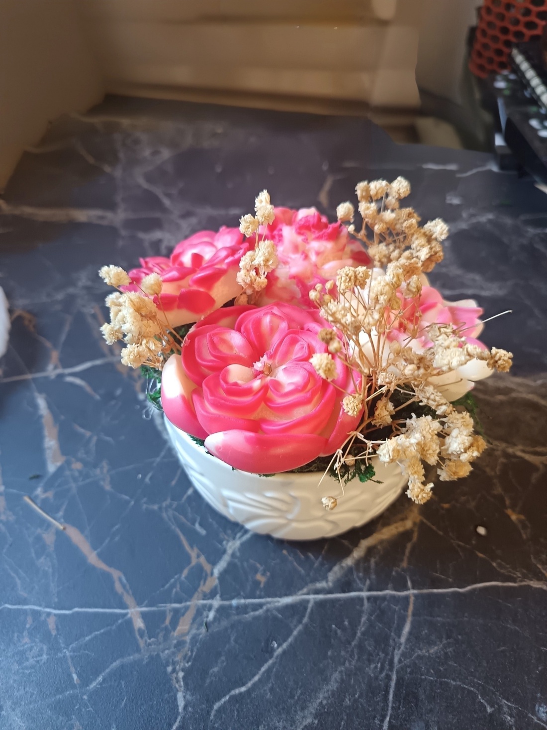 Buchețel de flori parfumat din ceară soia.   - casă & stil de viață - decorațiuni de casă - accesorii florale - buchete de flori - Artynos.ro