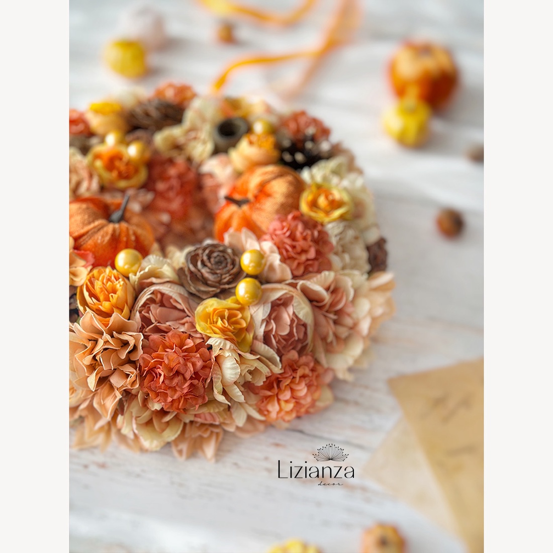 Coroniță de toamnă   Joy - casă & stil de viață - accesorii pentru decorat casa - decorațiuni de geam și decorațiuni de ușă  - ornamente de ușă  - Artynos.ro