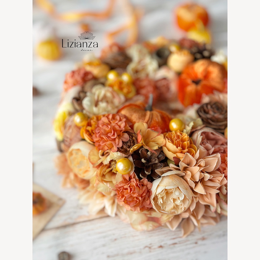 Coroniță de toamnă   Joy - casă & stil de viață - accesorii pentru decorat casa - decorațiuni de geam și decorațiuni de ușă  - ornamente de ușă  - Artynos.ro