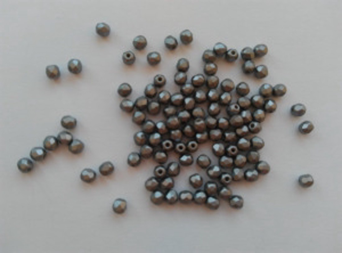 Mărgele cehe fațetate din sticlă - 3mm - 100 buc / pachet - gri - - Artynos.ro Mărgele cehe fațetate din sticlă - 3mm - 100 buc / pachet - gri - - Artynos.ro