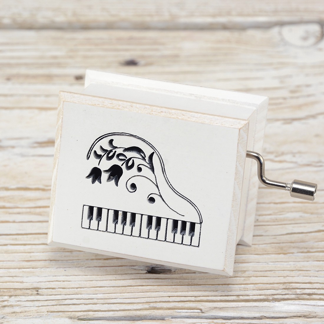 Ziua Profesorului - Rapsodia Maghiară de Franz Liszt - cutie muzicală pian alb - casă & stil de viață - accesorii pentru decorat casa - decorațiuni de masă și decorațiuni pentru rafturi  - cutii muzicale - Artynos.ro