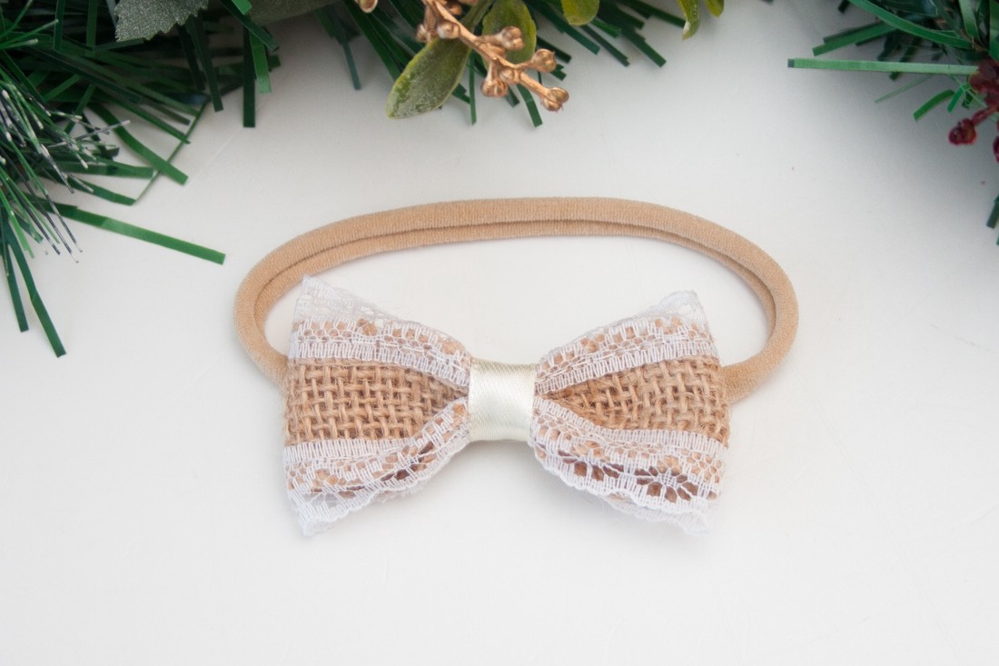 Bentiță elastică elastică - Fabricat din dantelă panglică de iută -  - Artynos.ro