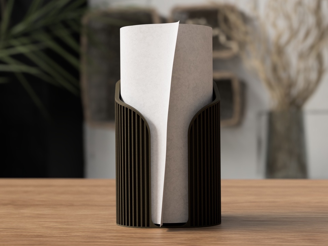 Suport 3D pentru prosoape de hârtie de bucătărie - casă & stil de viață - accesorii pentru echipamente de bucătărie - textile pentru bucătărie - cârpe și prosoape de bucătărie - Artynos.ro