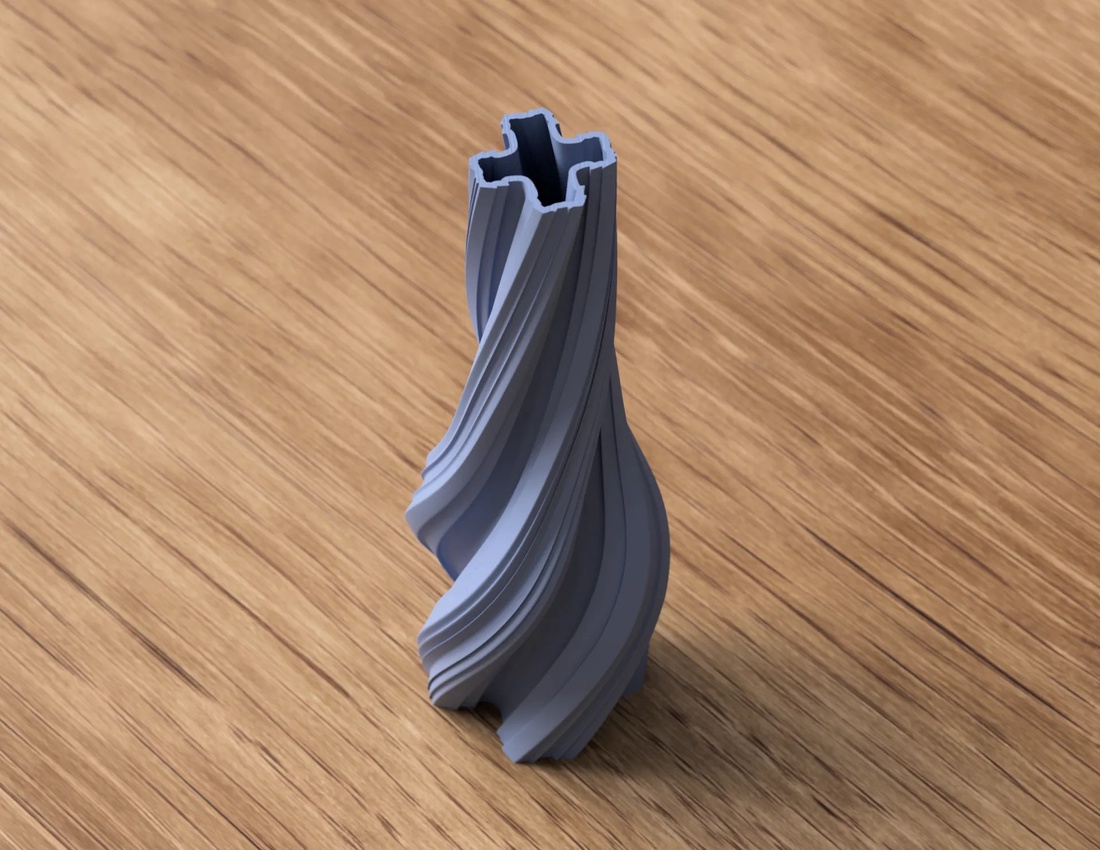 Vază răsucită 3D - casă & stil de viață - accesorii pentru decorat casa - suport de flori - vaze - Artynos.ro