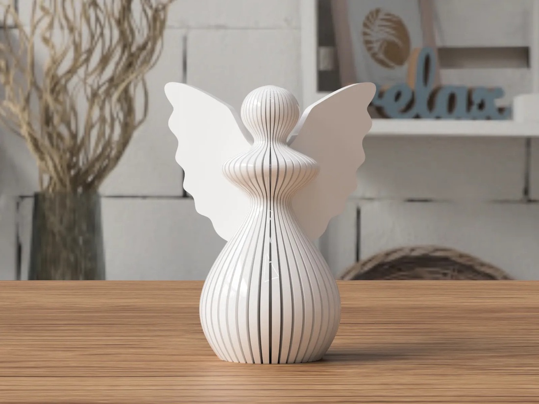 Statuie de înger 3D, suspendată - accesorii de crăciun - decorațiuni de crăciun de casă - decorațiuni pentru pomul de crăciun - Artynos.ro